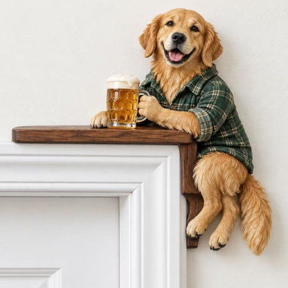 Cozy Coffee Dachshund Door Corner Topper