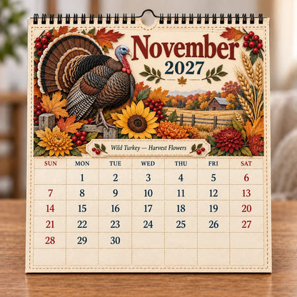 🐦 A Year of Birds: 2027 Birds of America Wall Calendar with Classic Wildlife Art