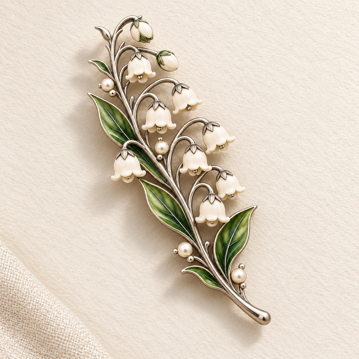 Lily Of The Valley ✨ Timeless Vintage Brooch 💛 Pure Elegance Never Fades