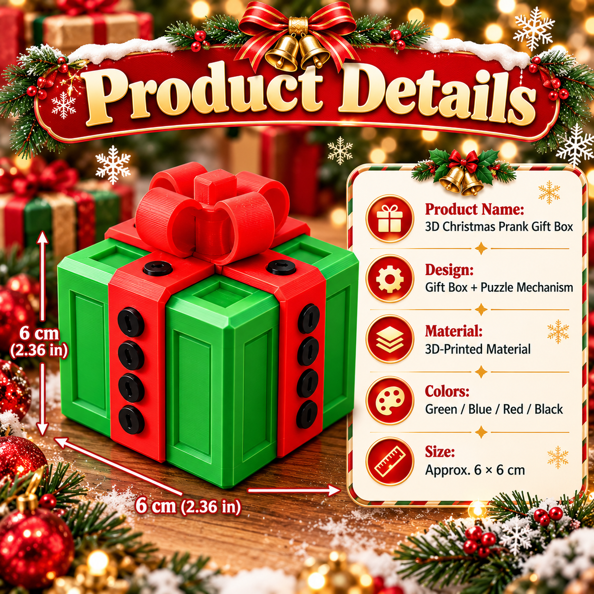 🎁 3D Christmas Prank Gift Box