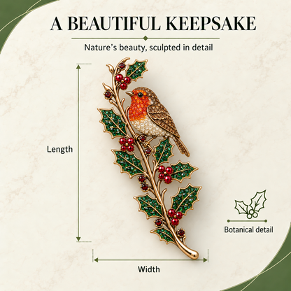 Love, Held Close ❤️ Robin & Holly Remembrance Brooch