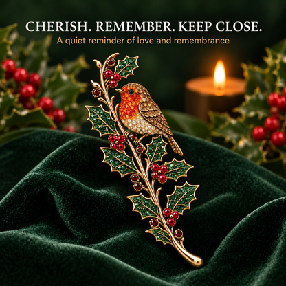 Love, Held Close ❤️ Robin & Holly Remembrance Brooch