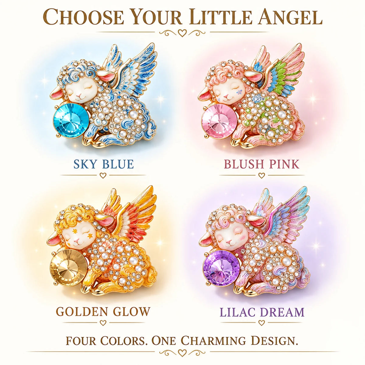 Limited Edition Guardian Angel Lamb Lapel brooch