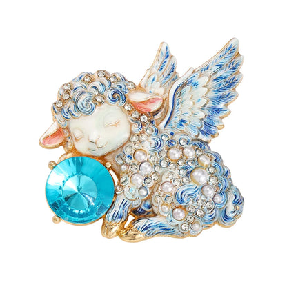 Limited Edition Guardian Angel Lamb Lapel brooch