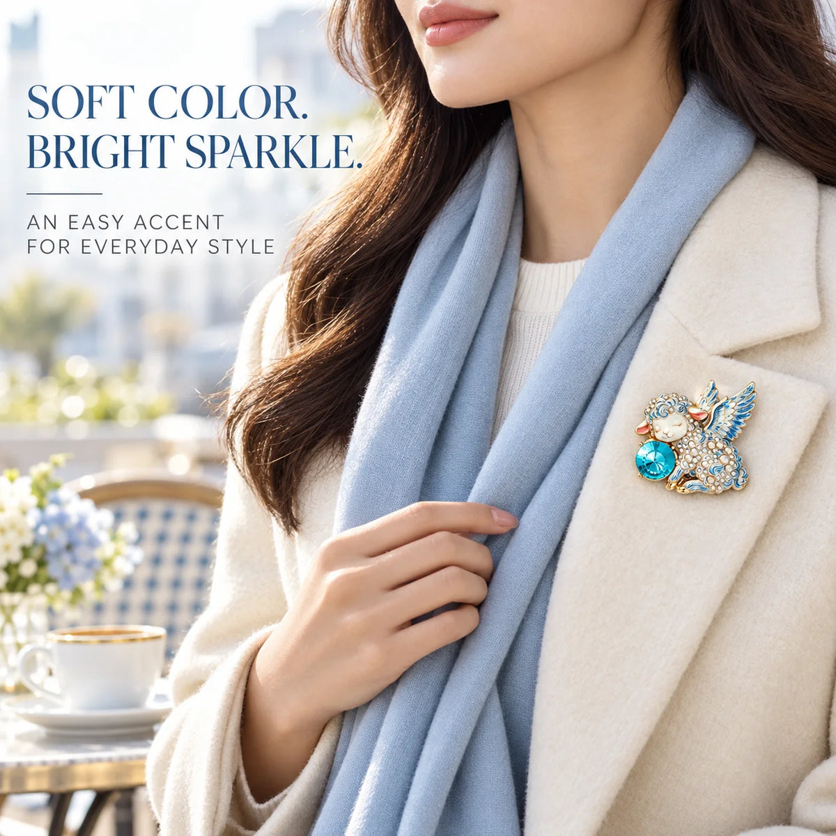 Limited Edition Guardian Angel Lamb Lapel brooch