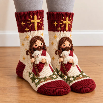 🎄3D Nativity Christmas Socks