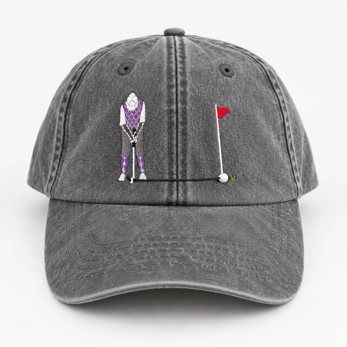 ⛳ Putt It In! Interactive Golf Cap – Vintage Washed Moving Ball Hat