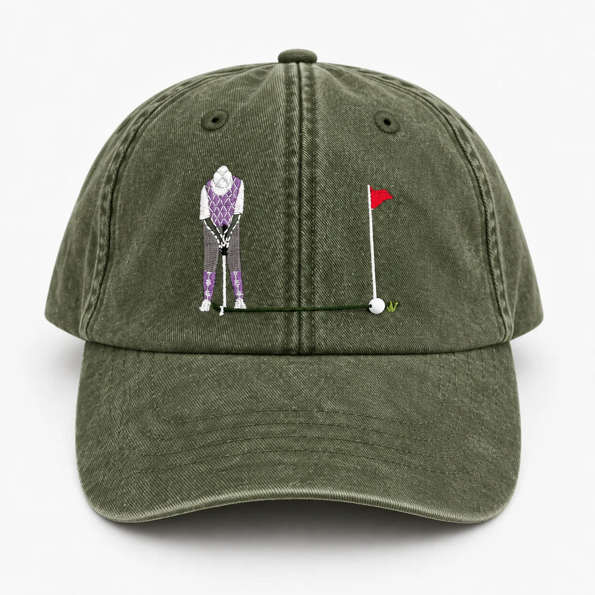 ⛳ Putt It In! Interactive Golf Cap – Vintage Washed Moving Ball Hat