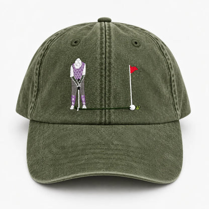 ⛳ Putt It In! Interactive Golf Cap – Vintage Washed Moving Ball Hat
