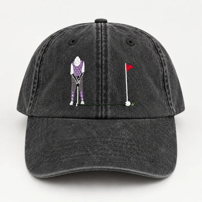 ⛳ Putt It In! Interactive Golf Cap – Vintage Washed Moving Ball Hat
