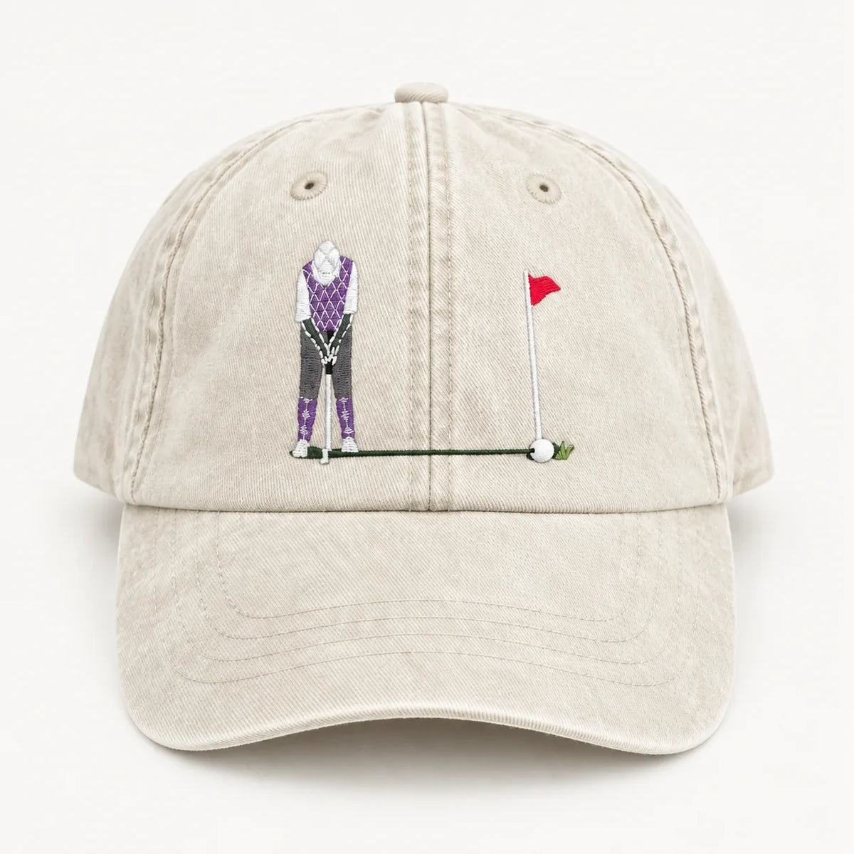 ⛳ Putt It In! Interactive Golf Cap – Vintage Washed Moving Ball Hat