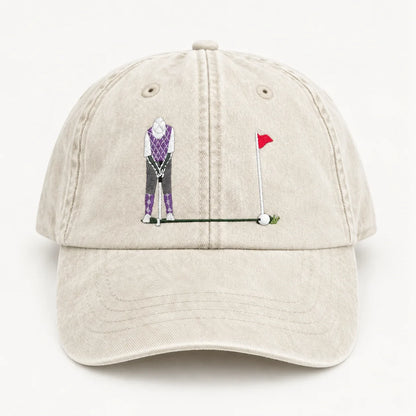 ⛳ Putt It In! Interactive Golf Cap – Vintage Washed Moving Ball Hat