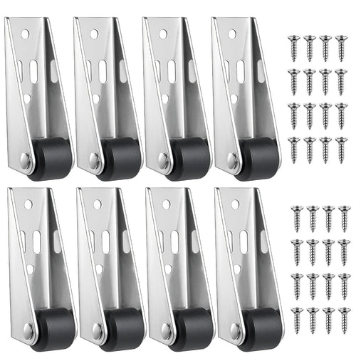 8-Pack Mini Rigid Caster Wheels for Furniture and Door Sinking Repair