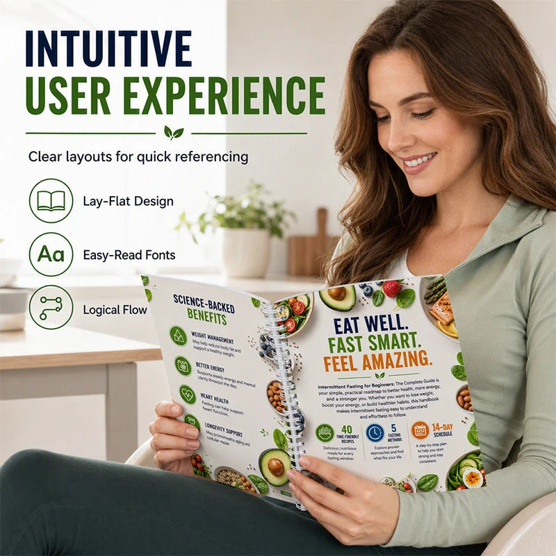 📖🥗 Intermittent Fasting Guide for Beginners – 14-Day Starter Plan with 40+ Recipes