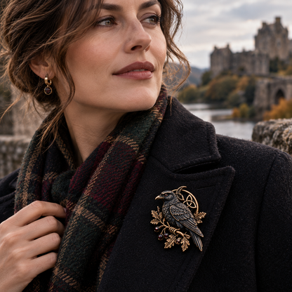 🦅Gothic Celtic Raven Brooch 🦅