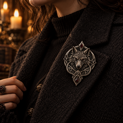 Celtic Wolf Gothic Brooch 🐺
