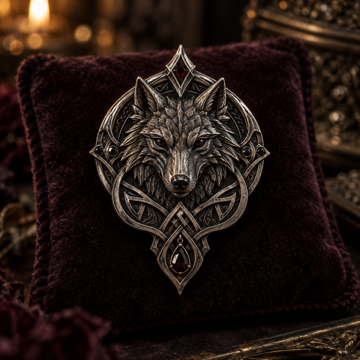 Celtic Wolf Gothic Brooch 🐺