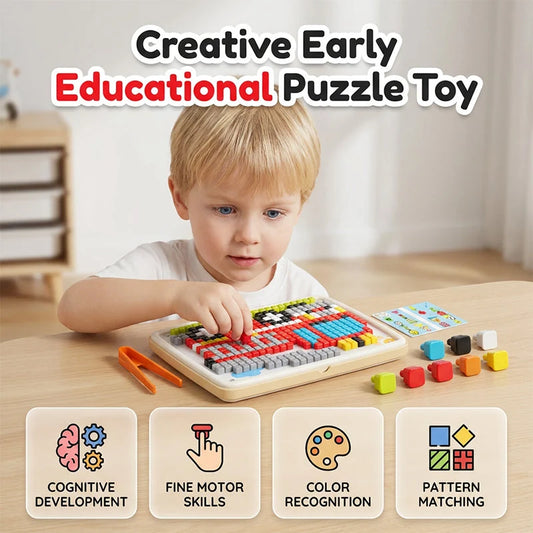 📢📢49% OFF !! ⏰Creative Mushroom Finger Puzzle Pegboard Toy