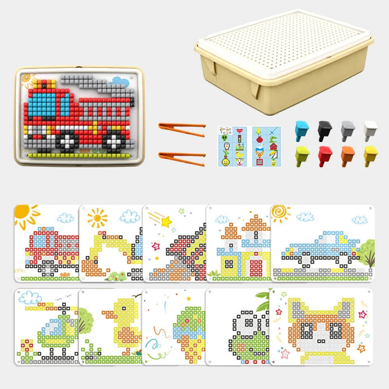 📢📢49% OFF !! ⏰Creative Mushroom Finger Puzzle Pegboard Toy