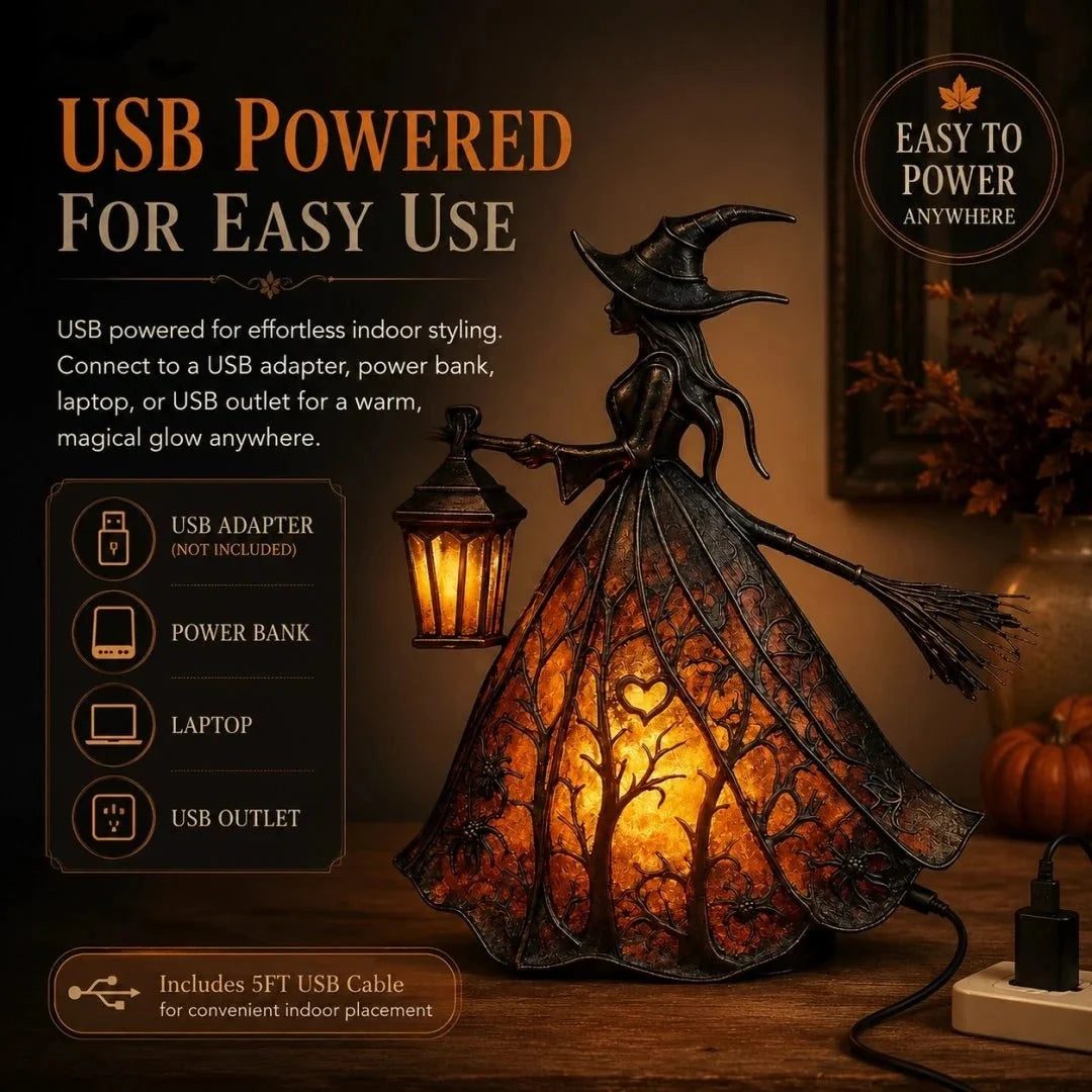 ✨Last Day 49% OFF✨Halloween Witch Lamp Tabletop Decoration✨