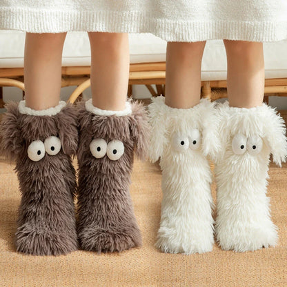 💗last Day Sale 50% Off⚡50k+ Sold💕women's Plush Slippers Socks Floor Socks Winter Home Indoor Thickened Fleece-lined Anti-slip Adult Women's Plush Snow Socks Shoe Covers