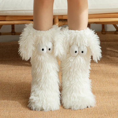 💗last Day Sale 50% Off⚡50k+ Sold💕women's Plush Slippers Socks Floor Socks Winter Home Indoor Thickened Fleece-lined Anti-slip Adult Women's Plush Snow Socks Shoe Covers