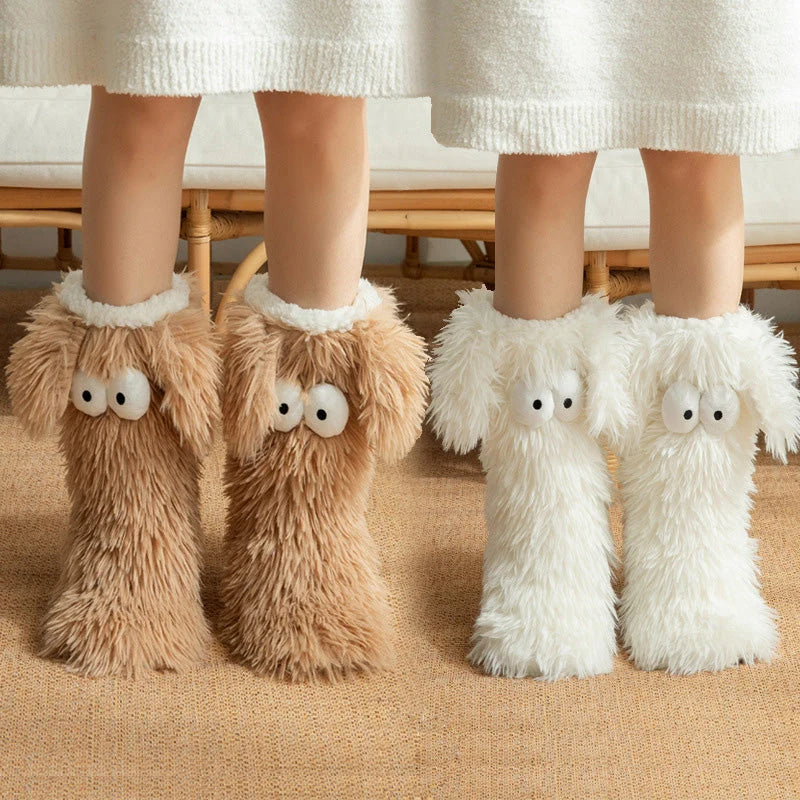 💗last Day Sale 50% Off⚡50k+ Sold💕women's Plush Slippers Socks Floor Socks Winter Home Indoor Thickened Fleece-lined Anti-slip Adult Women's Plush Snow Socks Shoe Covers