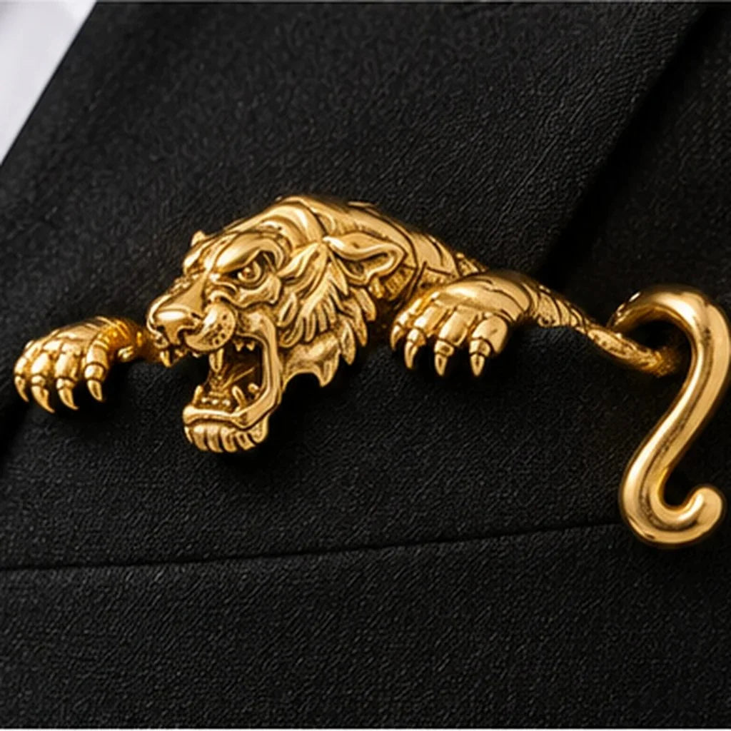 Sculpted animal brooch