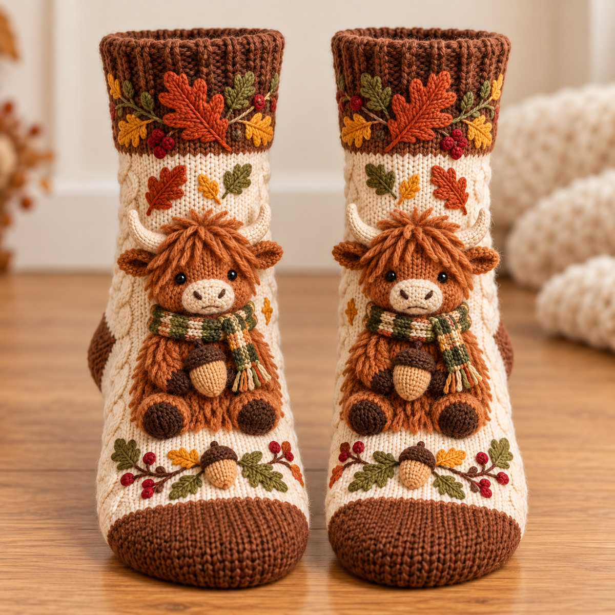 🍂 Autumn Woodland Knit Sock Collection