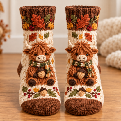 🍂 Autumn Woodland Knit Sock Collection