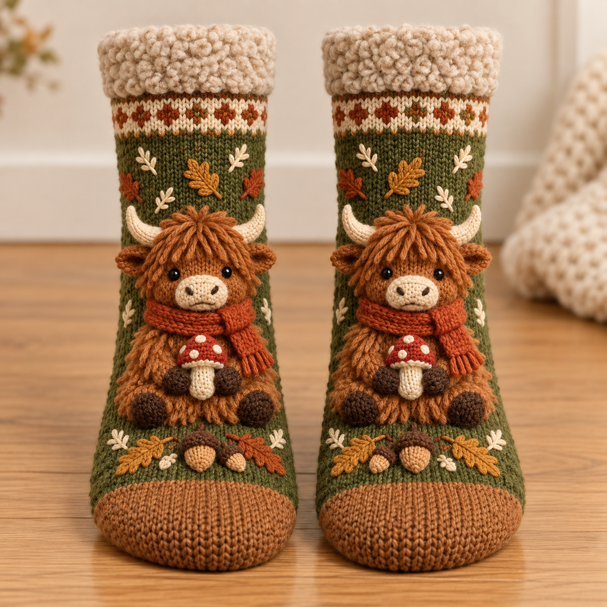🍂 Autumn Woodland Knit Sock Collection