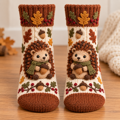 🍂 Autumn Woodland Knit Sock Collection