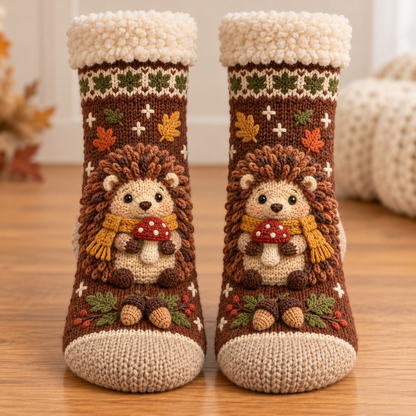 🍂 Autumn Woodland Knit Sock Collection