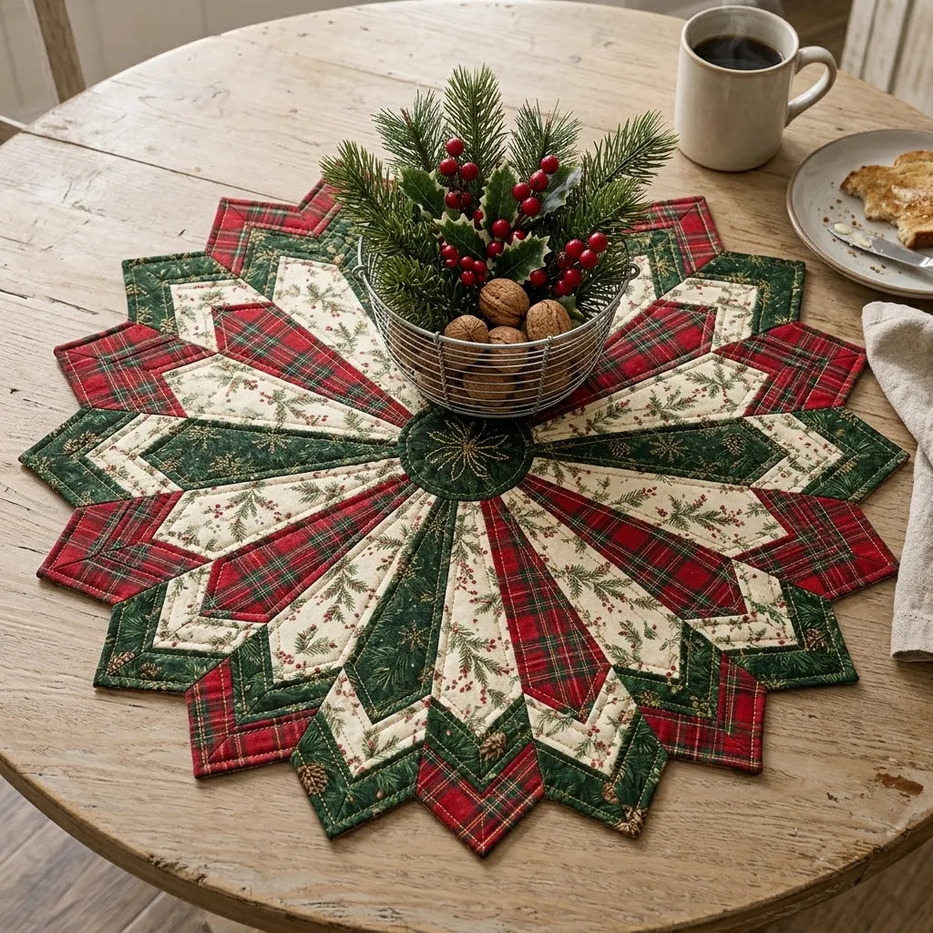 Christmas Flower Diatomaceous Earth Placemat