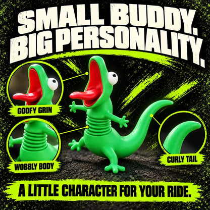🦎🏍Wobbly Riding Buddy – Car & Motorcycle Decor