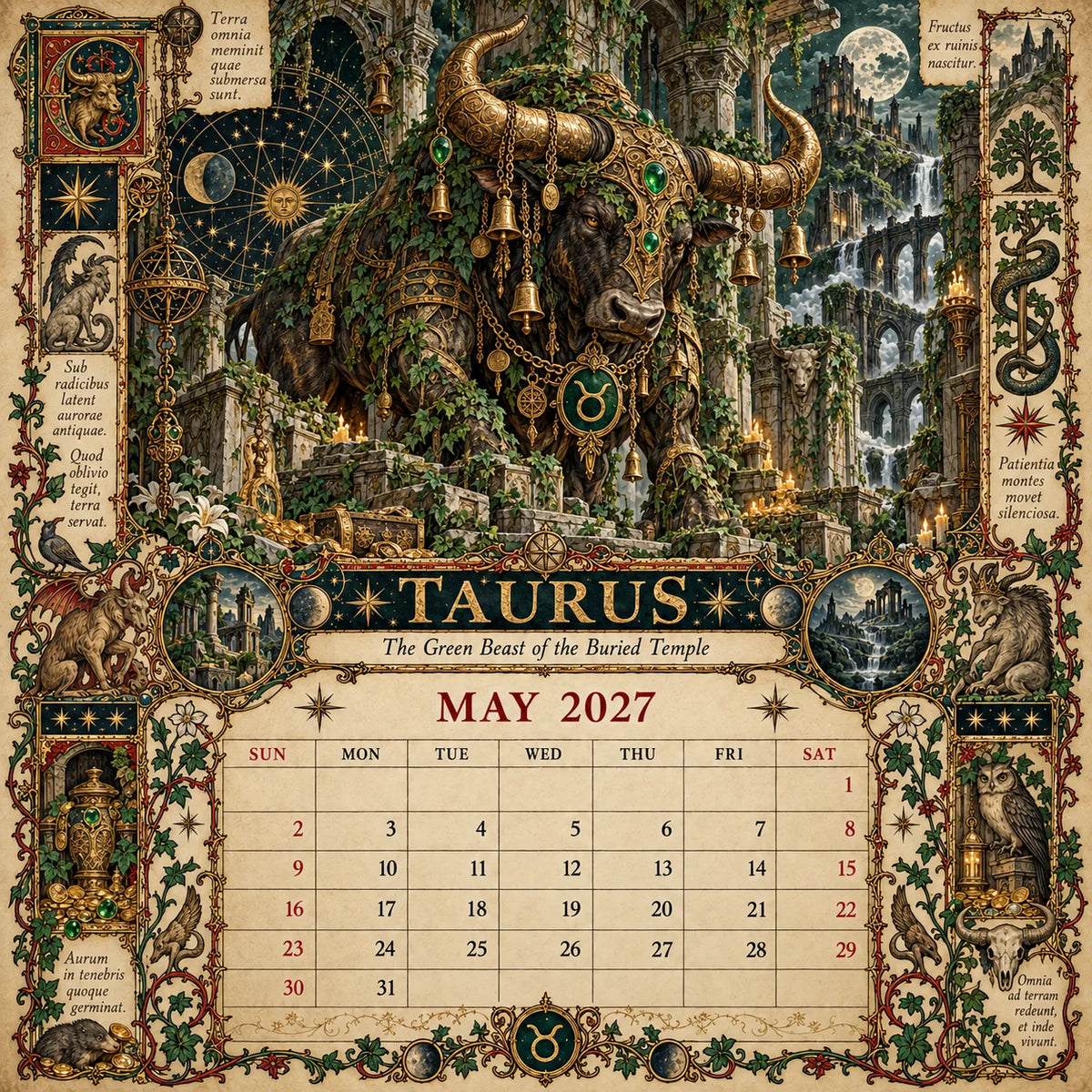 2027 Zodiac Grimoire Calendar™ | 12 Signs, 12 Forbidden Chapters