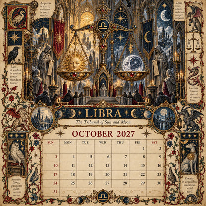 2027 Zodiac Grimoire Calendar™ | 12 Signs, 12 Forbidden Chapters