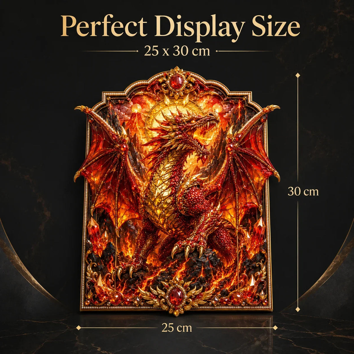 🐉 3D Layered Dragon Diamond Painting Kit, 5 Styles Fantasy Crystal Pearl Drill DIY Art Decor 25×30cm