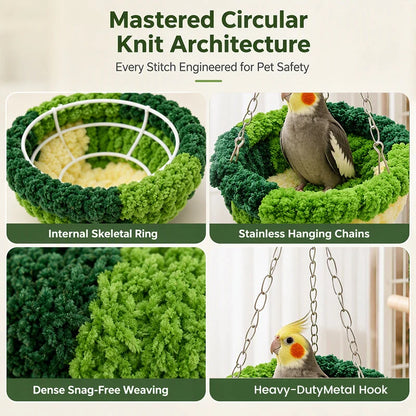 🐦 Limited-time 50% Off! 🧶 Warm Winter Bird Hanging Hammock – Cozy, Soft, Cage Decor ✨