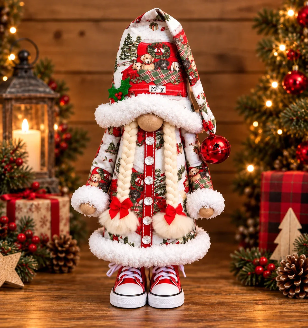 🎄 Festive Dwarf Couple Long Beard & Braided Hair Christmas Figurines🌟🌟