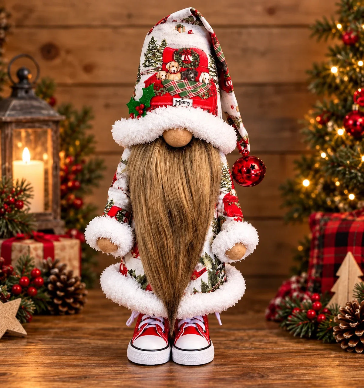 🎄 Festive Dwarf Couple Long Beard & Braided Hair Christmas Figurines🌟🌟