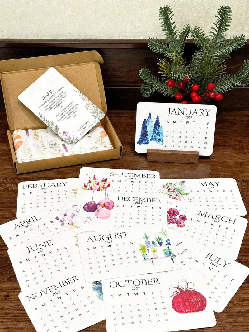 ✨Early Holiday Sale 49% OFF🌱Eco-Friendly Plantable “Timeless” Seed Calendar 2027