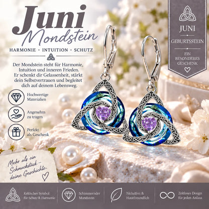 ✨ Celtic birthstone earrings – Timeless elegance with personal meaning