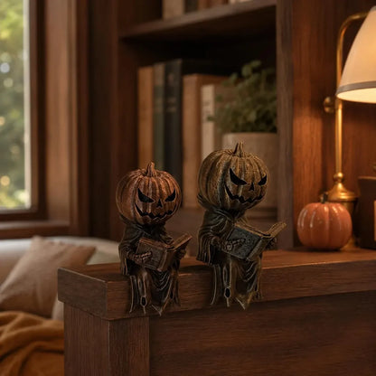 🎃 Reading Pumpkin Shelf Sitter