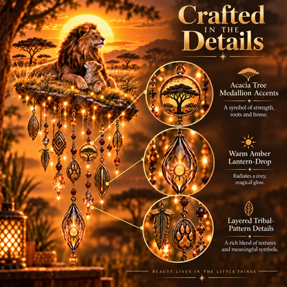 Majestic Savannah Family Glow™ – Lion & Cub Illuminated Wall Decor