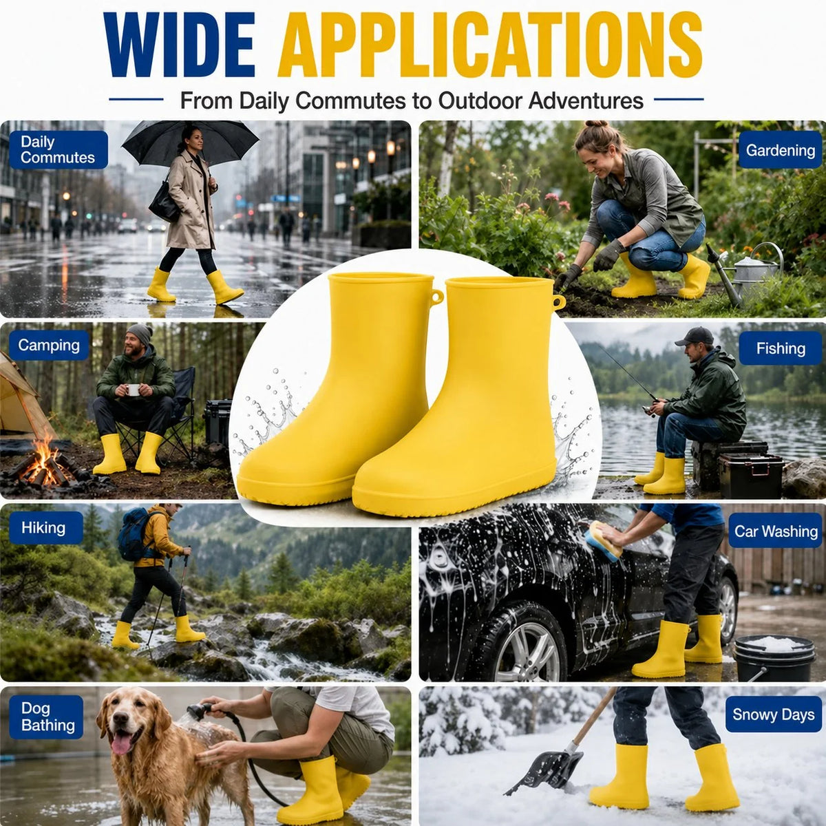 🌧️Heavy-Duty Non-Slip Reusable Waterproof Shoe Covers – Keep Shoes Clean & Dry