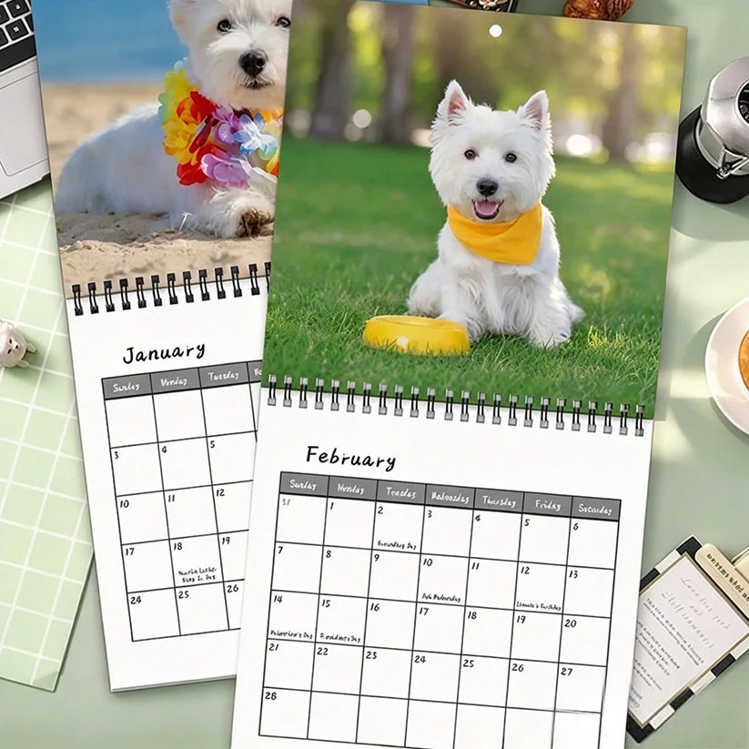 🐶 2027 West Highland White Terrier Calendar – 12 Months of Charming Dog Portraits & Happy Moments