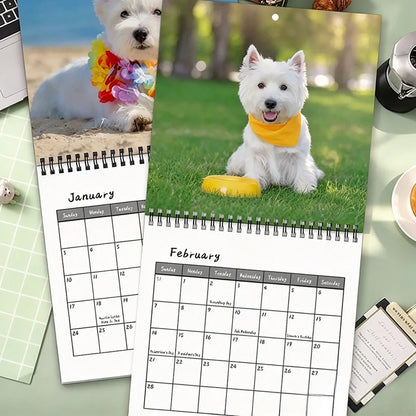 🐶 2027 West Highland White Terrier Calendar – 12 Months of Charming Dog Portraits & Happy Moments