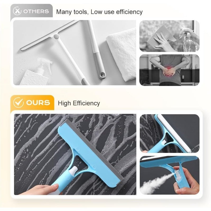 BrightSwipe Spray-Scrub-Squeegee All-in-One Glass Cleaner