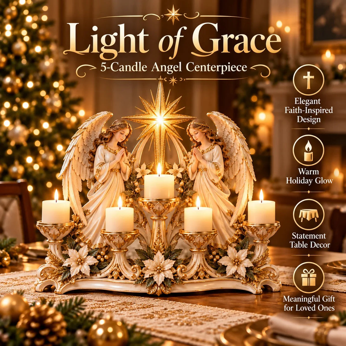 ⭐⭐🕯️ Light Of His Presence — Sacred Christian Candleholder ✝️🤍